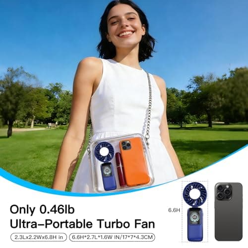 RaMokey Handheld Fan with Ice Cooler, Portable USB Rechargeable Fans — view 6