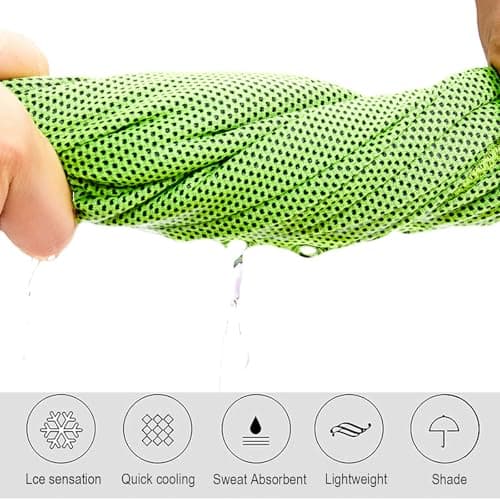 Gym Towels, 3 Pack Cooling Towel Soft Microfiber with Portable Silicone Sleeves, Breathable Instant Towels, Microfiber Soft Quick Dry Gym Towel for Sport Camping Swim Fitness(30 x 90cm, 3 Colors) — view 4