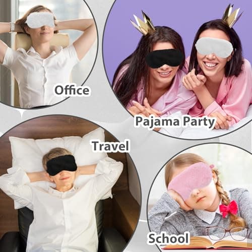 Qianyu 3 Pcs Plush Sleeping Eye Masks, Soft Fuffy Sleeping Eye Cover — view 5