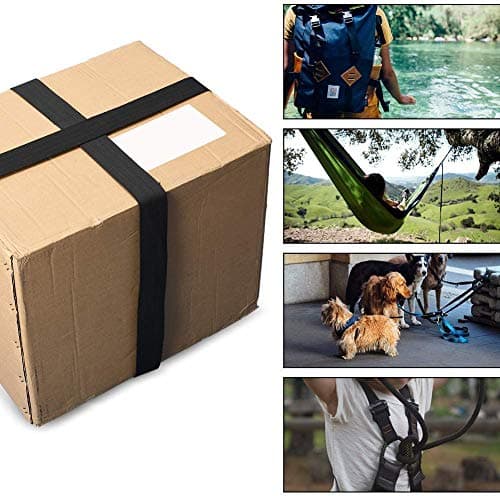 2 Inch Wide 10 Yards Nylon Heavy Duty Webbing Strap，Polypropylene Heavy Straps for Bags, Hammocks, Outdoor Climbing and DIY Making Luggage Strap, Pet Collar, Backpack Repairing (Black) — view 4