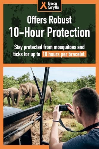 Bear Grylls Mosquito Repellent Bracelets | Crafted for Adventure | Adjustable Leather | DEET-Free | Long-Lasting Protection | Pack of 20 — view 4