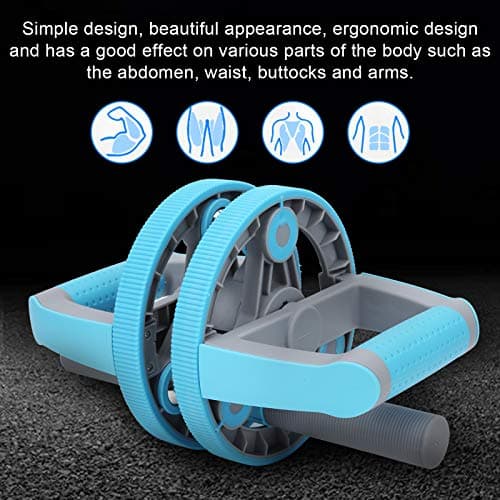 Multifunctional Abdominal Wheel Set, Wireless Fitness Roller for Core Training, Compact Ab Roller with Detachable Handles and Latex Rope for Home Gym Travel Use (Blue) — view 2