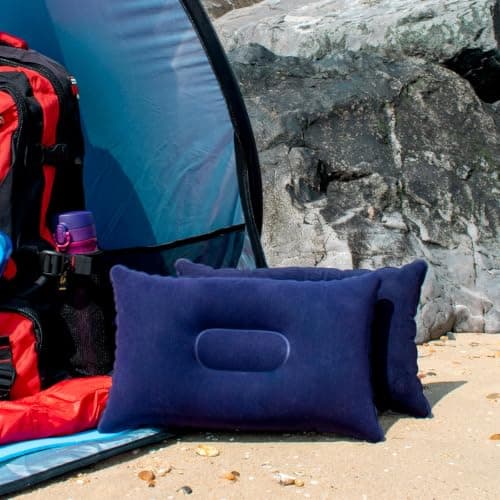 TRIXES Inflatable Pillows 4-Pack, Navy- Lightweight Pillows — view 2