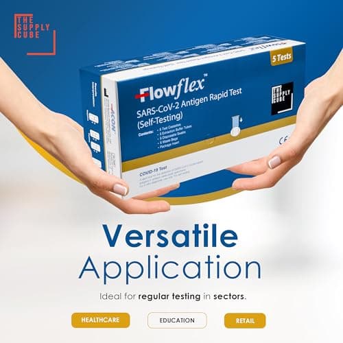 Flowflex COVID-19 Rapid Test Kit - Easy to Use Self Testing Antigen Covid Test Kit - One Step Test for Sars-CoV-2 - Quick Covid Test at Home - Covid Lateral Flow Test Kit (Not for Travel) - 5 Pack — view 6
