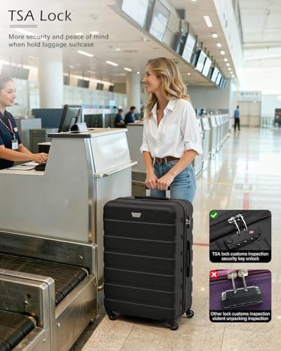 COOLIFE 20 Inch Carry On Suitcase for EasyJet, ABS+PC, Hardshell, Durable — view 6