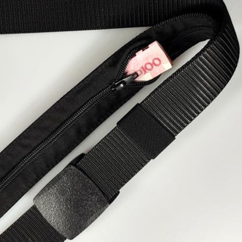 VALINK Money Belt, Travel Belt with Internal Zip, Cash Belt Anti-Theft with Pocket,120cm ArmyGreen — view 6