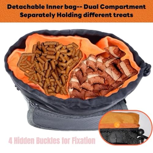 HANWELL Dog Walking Bag with Dual Compartment & Removable Inner Pocket — view 5
