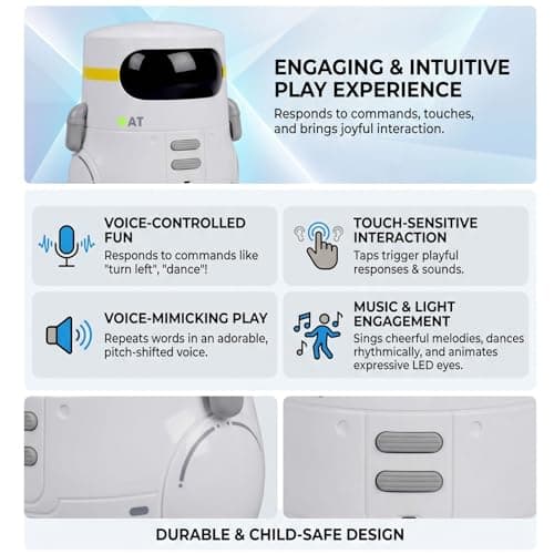 Sorandy Smart Robot for Kids, 5.1 Inch (White) — view 2
