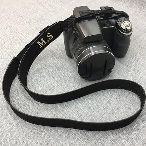 EDSG Personalised Camera Strap Leather Camera Belt Photographers Gift for Him Her Adjustable Camera Strap for Women Men Travel/Vlogging (Style-1) — view 4