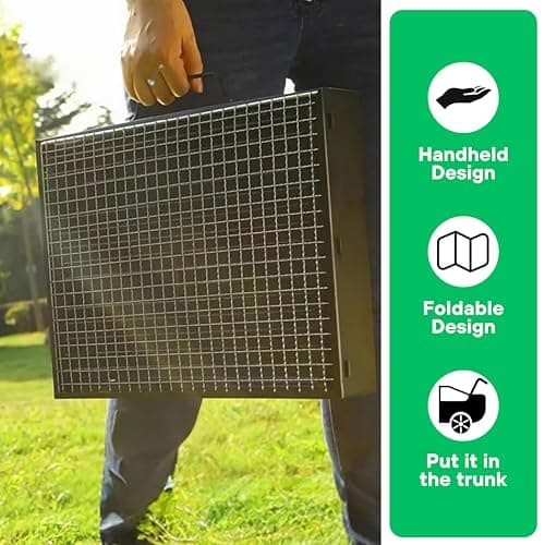 ADEPTNA Portable Folding Charcoal BBQ Table top Grill - Ideal for Garden, Camping, Travel, Picnic, Outdoor Parties and More — view 4