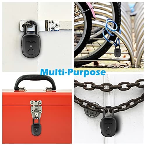 Prezlock Fingerprint Padlock with Key Backup, 2keys, Smart Padlock with Keyless Biometric, Suitable for Outdoor and Heavy Duty, IP65 Waterproof. — view 5