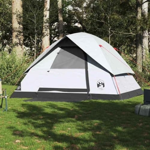 Ziaphsol Dome Family Tent for 6 People, White Darkened, Waterproof Outdoor Tent with E Connection, 305 x 305 x 183 cm, Lightweight Pack Size for Camping, Hiking, Trekking, Festival — view 2
