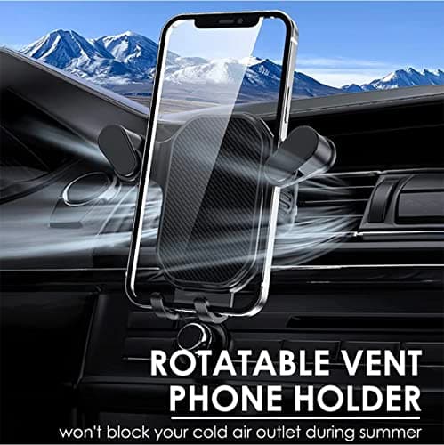 Orco Gravity Car Phone Holder - Upgraded Hook Clip Air Vent Mount with One-Button Quick Release & 360° Rotation - Stable Hands-Free Cradle for iPhone 16/15/14 Pro Max, Samsung S24/S23, 4.0-6.7" Phones — view 2