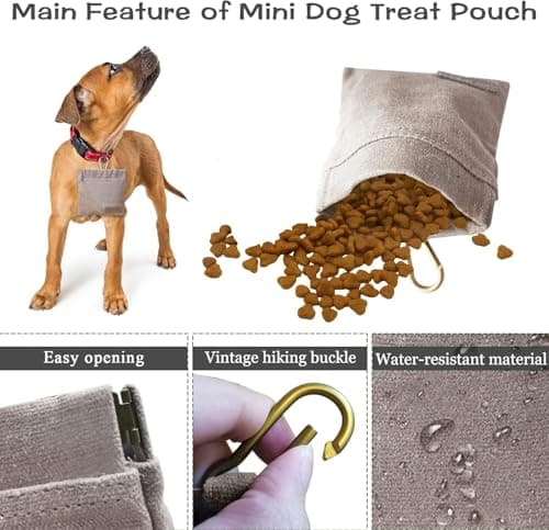 Sheryl&Rain Dog Treat Pouch, Dog Treat Bag with Carabiner, Magnetic Closure — view 3