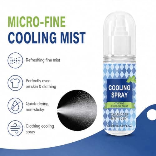 Character mint scent Instant Cooling Water Mist Spray, Long-Lasting Refreshing Cool Down Spray, Rapid Heat Comforting Sprays| Non-Sticky Hydrating Water Sprays, Instant Ice-Cool Sensation Mist (1PCS) — view 4