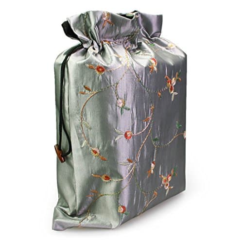 kilofly Embroidered Silk Jacquard Travel Bag, Lingerie & Shoes, Value Set of 2 — view 2
