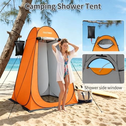 OUUTMEE Pop Up Camping Shower Tent, Toilet Tents for Camping Privacy — view 4