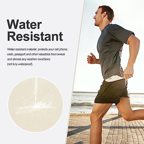 RFID Blocking Money Belt for Men Women, Slim Fanny Pack for Travel，Running,Conceal Waist Wallet for Passport Holder,Phone,Cash(Cream White) — view 5