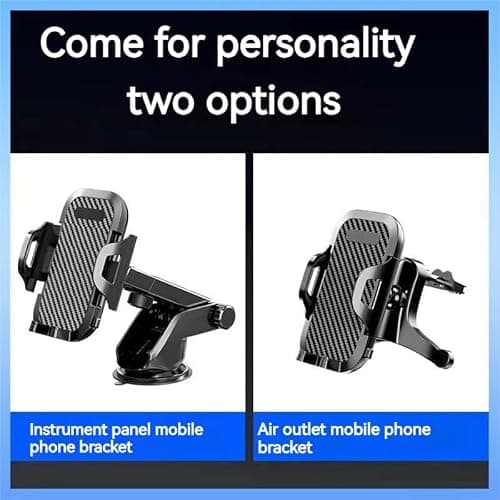 Zanbeel Car Phone Holder Dual Mount for Dashboard, Windscreen Air Vent 360° Rotation, Full Protection, One-Hand Operation, Long arm one button Release — view 6