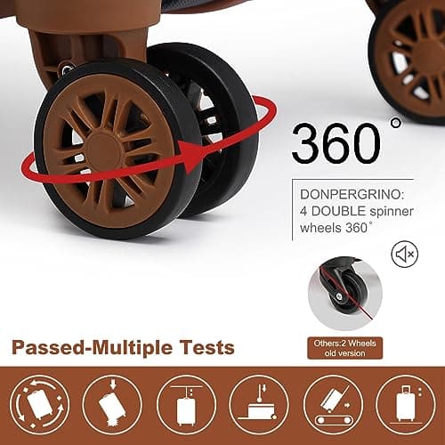 Kono Cabin Suitcase Hand Luggage Suitcase Lightweight ABS Small 20" Suitcase with 4 Wheels Spinner and TSA Lock — view 3
