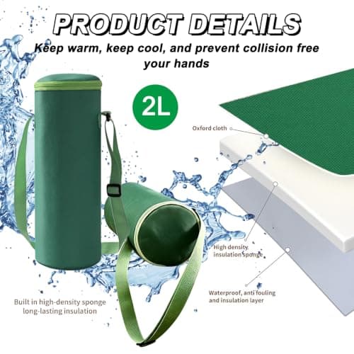 WSXQAZ Wine Cooler Bag, Water Bottle Carrier Bag with Shoulder Strap Insulated & Padded Portable Sports Water Bottle Bags Insulated Bottles Cool Bags for Men Women Hiking — view 3