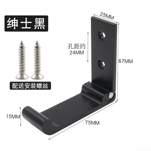 Linhexis Aluminium Headphone Stand Hanger Foldable Black(Black) — view 5