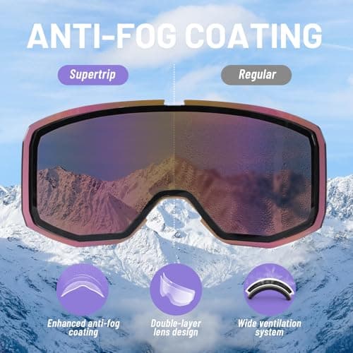 Supertrip Ski Goggles for Women Men — view 4