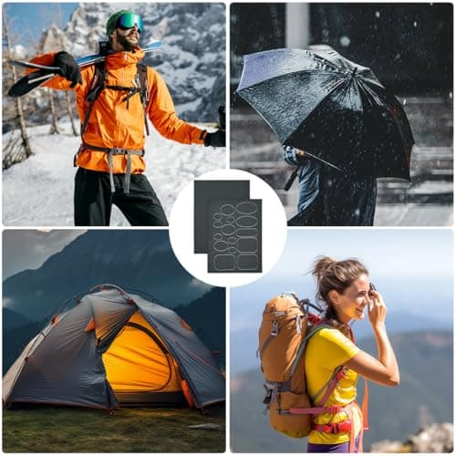 LICQIC Down Jacket Repair Patches, 6 Pieces Dark Grey — view 6