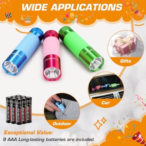 EverBrite 3-Pack Mini LED Torch, Glow in Dark Flashlights — view 6