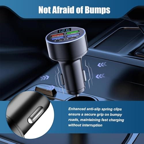 Cigarette Lighter USB Charger Type C Fast Charging for Car Lorry — view 3