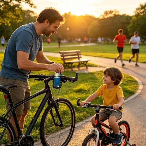Bike Water Bottle Holder Adjustable Rotating Universal Foldable — view 2