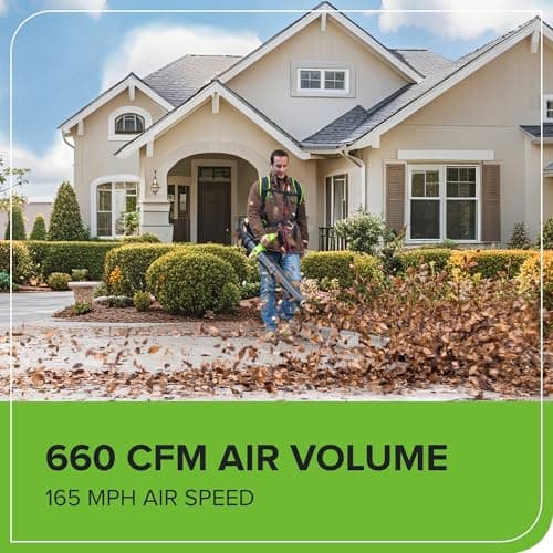 Greenworks - 40V Brushless Backpack Leaf Blower (660CFM/165mph), Commercial Grade Power for Patios, Driveways, Patios, Includes 5.0Ah Battery and 5A Fast Charger — view 5