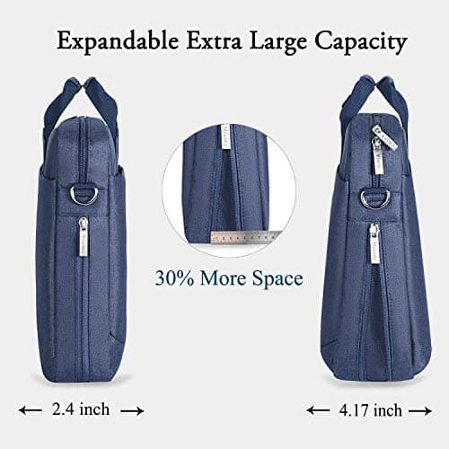 Voova Laptop Bag Case 17 17.3 Inch Computer Sleeve Messenger Bag, Blue — view 5