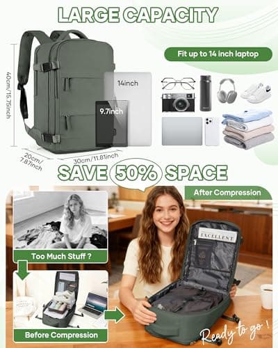 SZLX Vacuum Backpack Travel Bag with Pump,New Ryanair Cabin Size Bag 40x30x20 Backpack Wizz air,Ryanair Vacuum Cabin Bags 40x20x25 underseat Carry-ons Travel Backpack Cabin Size Women Men — view 6