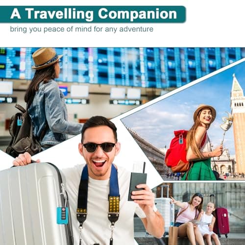 ZHEGE Luggage Locks, Suitcase Padlocks Combination (2P, Blue) — view 6