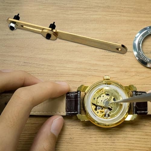 Watch Back Opener - PP Metal 40-50Mm | Watch Back Remover Tool with Adjustable Grip Durable Construction Battery Replacement Repair Kit | Watčh Case Opener for Screw Baćk Timepiece Maintenance — view 2