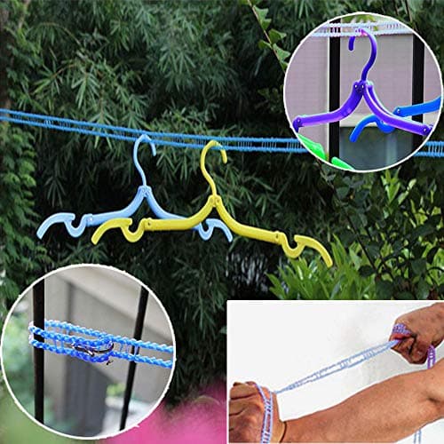 XINGSUI 2 Pcs Windproof Clothesline,Portable Travel Clothesline(Blue,Green) — view 3