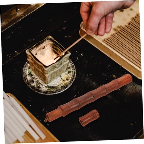 Decorative Incense Holder Tube Compact Smooth Edges Red — view 6