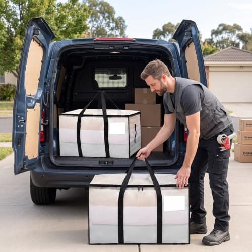 Zandrix 95L Waterproof Storage Bags Moving Boxes Bags with Lids - 4 Pack — view 2