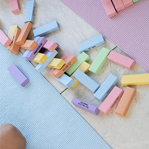 Myga Yoga Tumbling Tower - Childrens Wooden Stacking Block Game with 60 Yoga Poses for Exercise & Mindfulness - Educational Building Toy for Kids, Yogis & Family — view 2