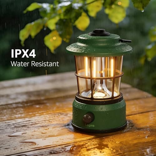 Lepro Rechargeable Camping Lantern, 3600mAh Retro Dimmable Tent Light — view 5