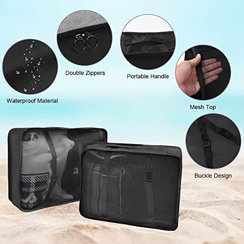 OSDUE Packing Cubes for Suitcase, 8PCS Thickening Travel Organiser Packing Bags Lightweight Travel Accessories Organizers Essentials Clothes Shoes Cosmetics Toiletries Storage Bags — view 3