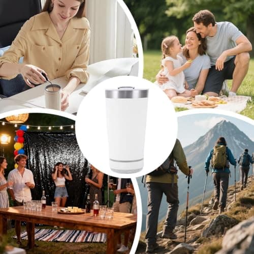 Tumbler Insulated Mug with Speaker 16oz Stainless Steel Coffee — view 3