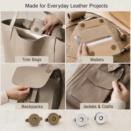 20Pcs Round Alloy Magnetic Snap Buttons, 18mm Magnetic Purse Clasps Silver & Antique Bronze for Bags & Garments — view 5