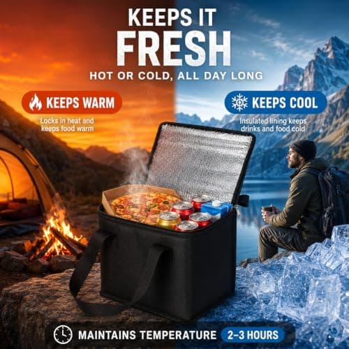 2 Pcs Small Cooler Bag, Small Cool Bags, Cooler Bag Small, Thermal Cooler Bag for Work School Travel, Office Meals and Outdoor Activities, Camping, Picnic, Beach, Bbq and Gift — view 4