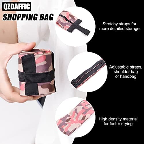 QZDAFFIC Foldable Shopping Bags with Secure Zipper — view 5