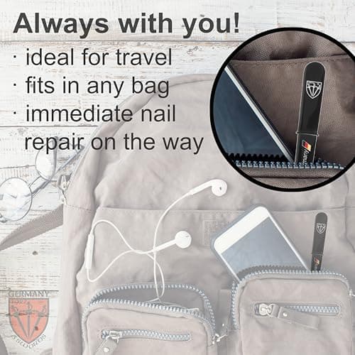 3 Swords Germany Sapphire Metal Pocket Nail File Manicure Travel 2 Pieces — view 6
