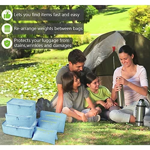 Vicloon Multifunction Packing Cubes - 8 PCS Organizer Packing Bags for Suitcase, Travel Essentials with Shoe Bag, Storage Accessories — view 6
