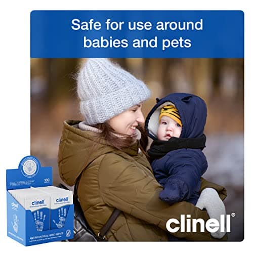 Clinell Antimicrobial Hand Wipes - Pack of 100 Individually Wrapped Sachets - Sanitising Wipes, Ideal for Travel - Dermatologically Tested, Kills 99.99% of Germs — view 5
