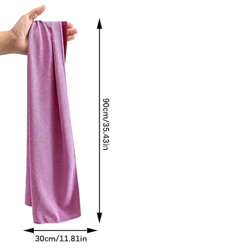 ihwfaityu Absorbing Sports Towel Set for Fitness and Cycling, Purple — view 3